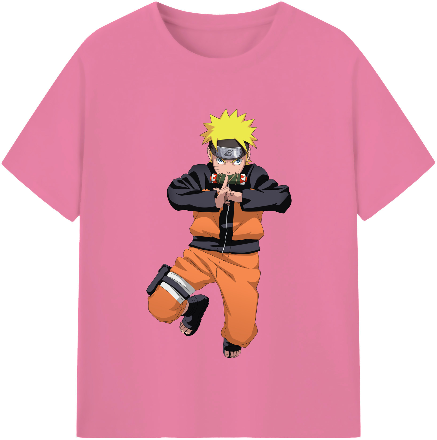 （画像用） NARUTO -ナルト- うずまき ナルト Uzumaki Naruto 綿100％半袖Tシャツ（フロントプリント）
